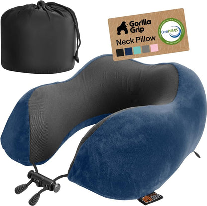 Travel Neck Pillow for Airplanes, Travel Essentials, Black