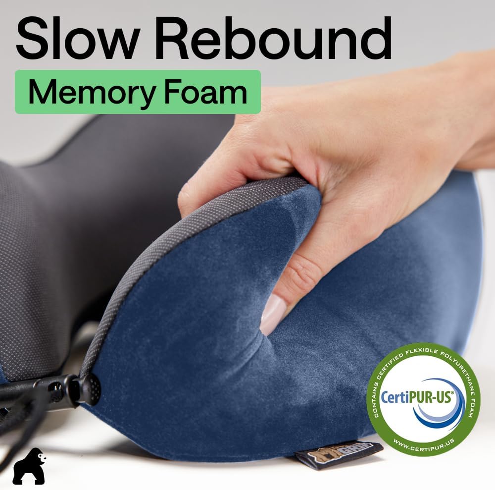 Travel Neck Pillow for Airplanes, Travel Essentials, Black