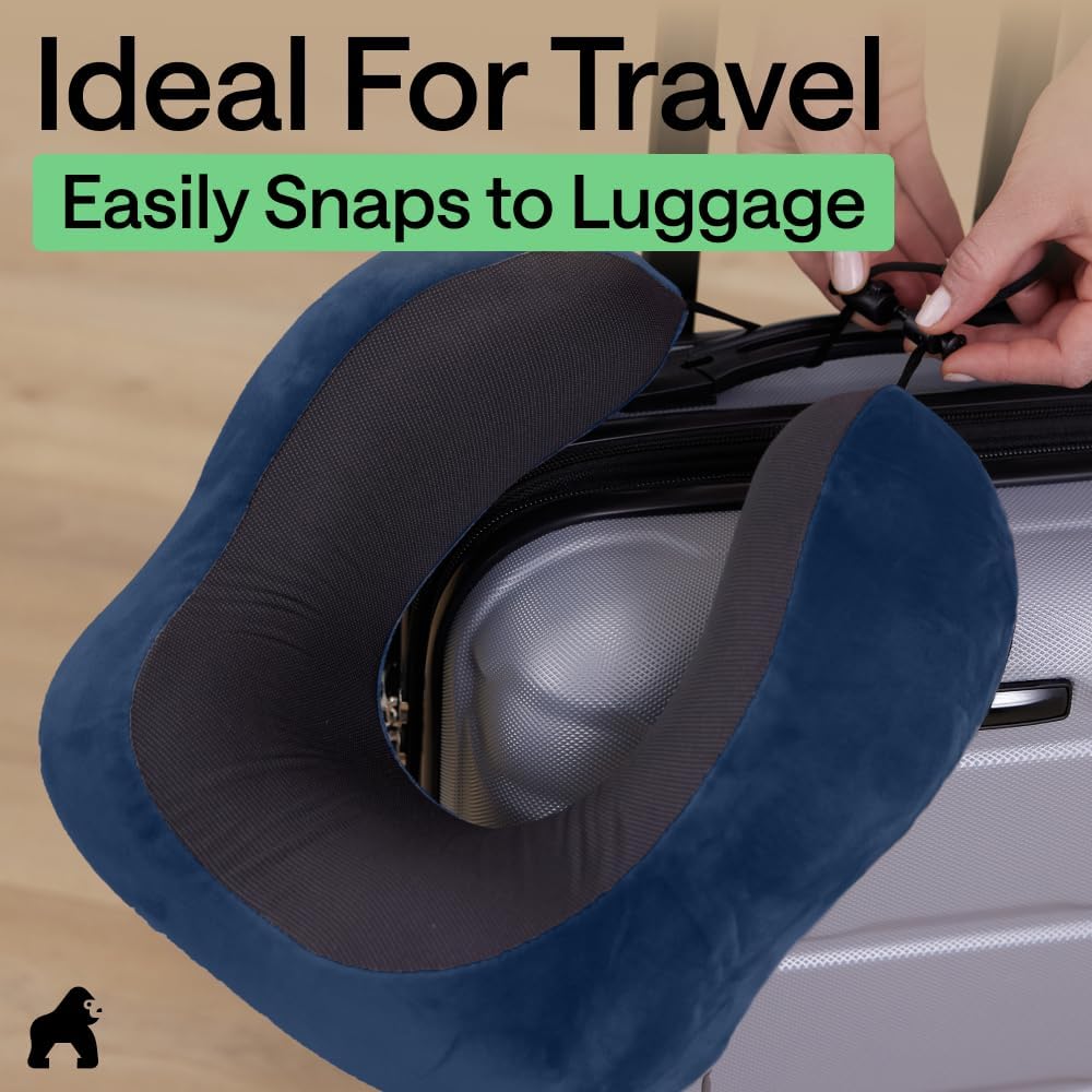 Travel Neck Pillow for Airplanes, Travel Essentials, Black