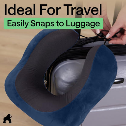 Travel Neck Pillow for Airplanes, Travel Essentials, Black