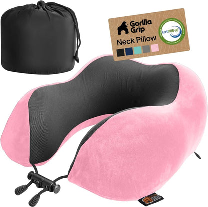 Travel Neck Pillow for Airplanes, Travel Essentials, Black