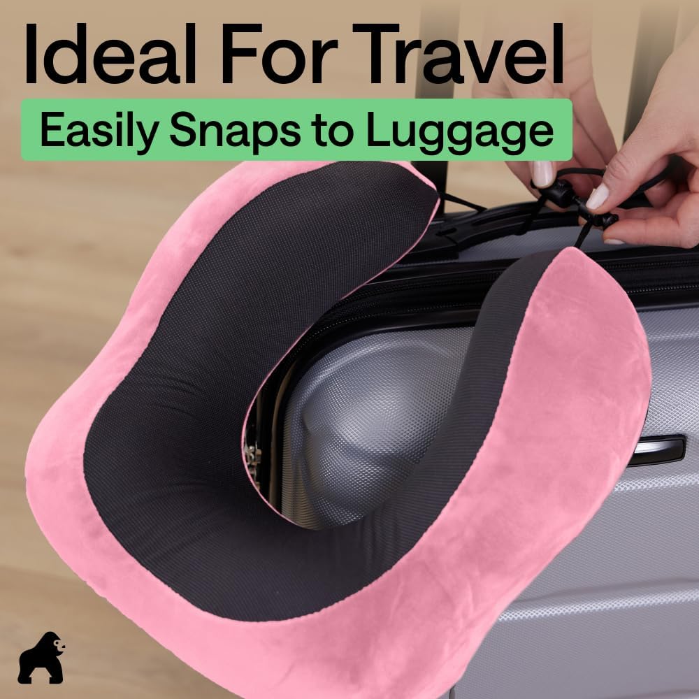 Travel Neck Pillow for Airplanes, Travel Essentials, Black