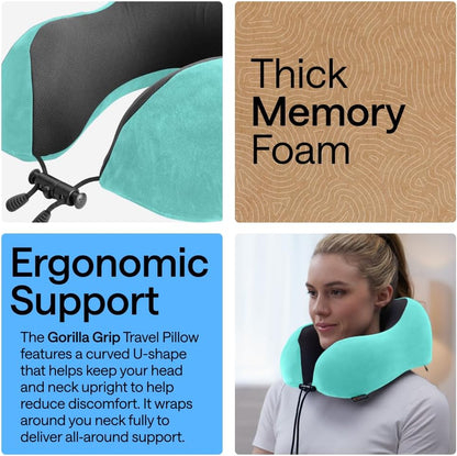 Travel Neck Pillow for Airplanes, Travel Essentials, Black
