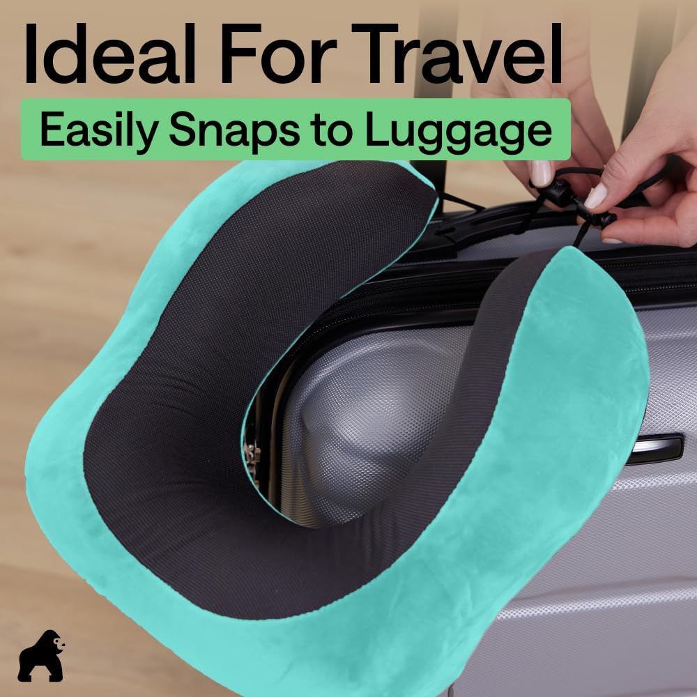 Travel Neck Pillow for Airplanes, Travel Essentials, Black