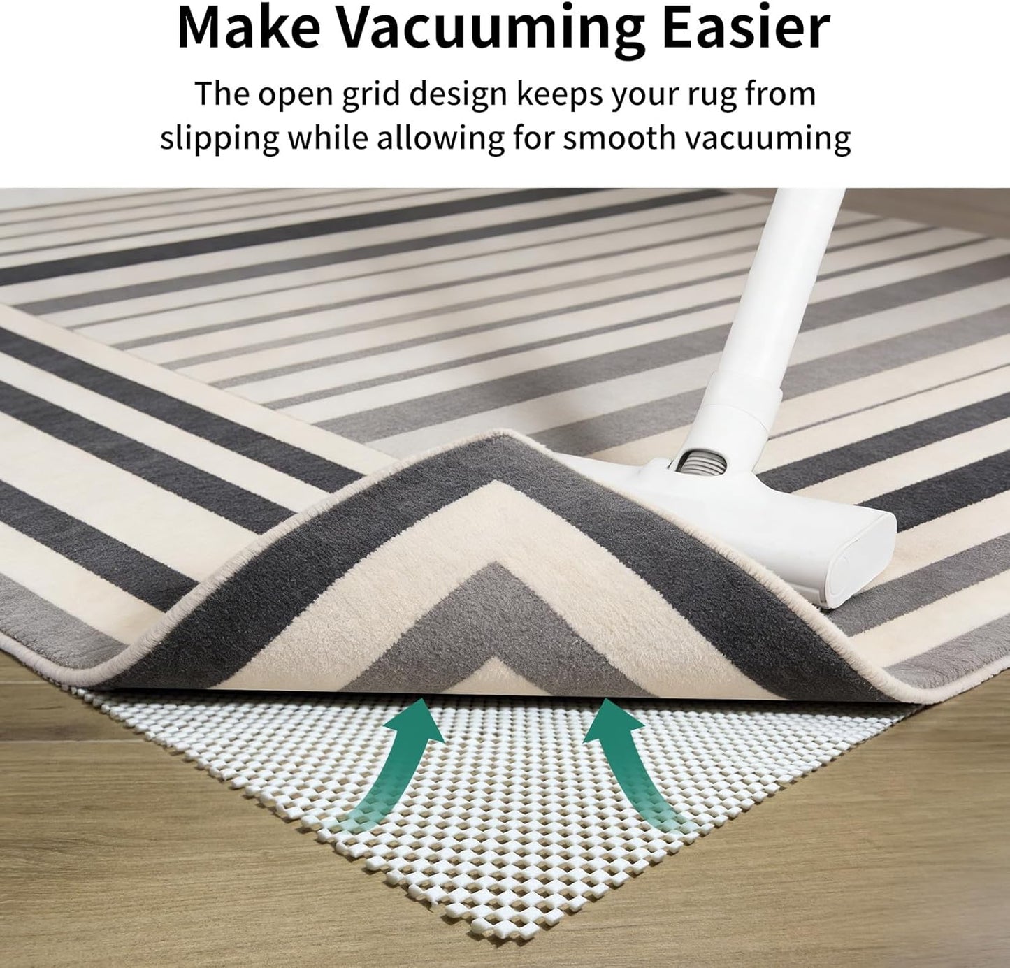 Non Slip Rug Pad Gripper 2 x 3 Feet Extra Thick Carpet Pads, Anti Carpet Rug Mats for Area Rugs and Hardwood Floors, Keep Area Rugs Safe and in Place