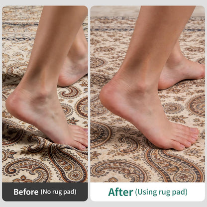 Non Slip Rug Pad Gripper 2 x 3 Feet Extra Thick Carpet Pads, Anti Carpet Rug Mats for Area Rugs and Hardwood Floors, Keep Area Rugs Safe and in Place