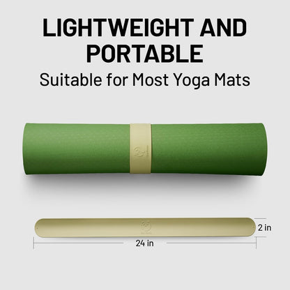 Slim Panda Yoga Mat Strap Slap Band, One Snap Keeps Mats Tightly Rolled, Heavy-Duty Clasp Fits Most Size Mats(24" L X 2" W)