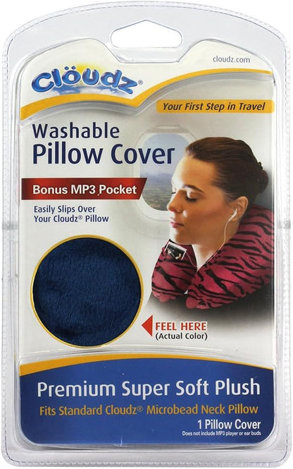 Cloudz Washable Travel Neck Pillow Cover - Blue