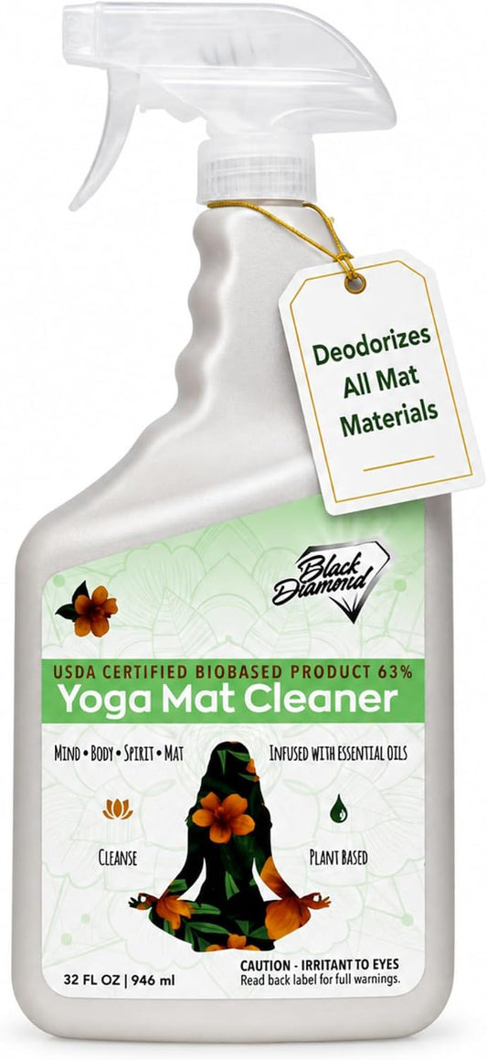 Yoga Mat Cleaner: USDA Certified BIOBASED- Essential Oils, Safe for All Type of Materials, Exercise, Pilates, or Workout Mats. (1-Gallon)