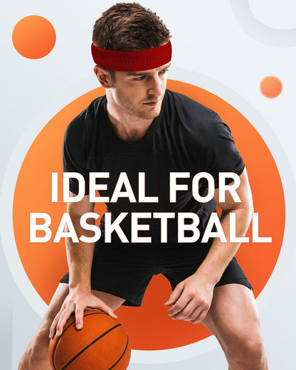 Sweatbands Sport Headbands for Men & Women,Terry Cloth Sweat Band for Tennis, Running, Basketball, Working Out, Exercise- Athletic Sweat Cotton Headband Outdoor