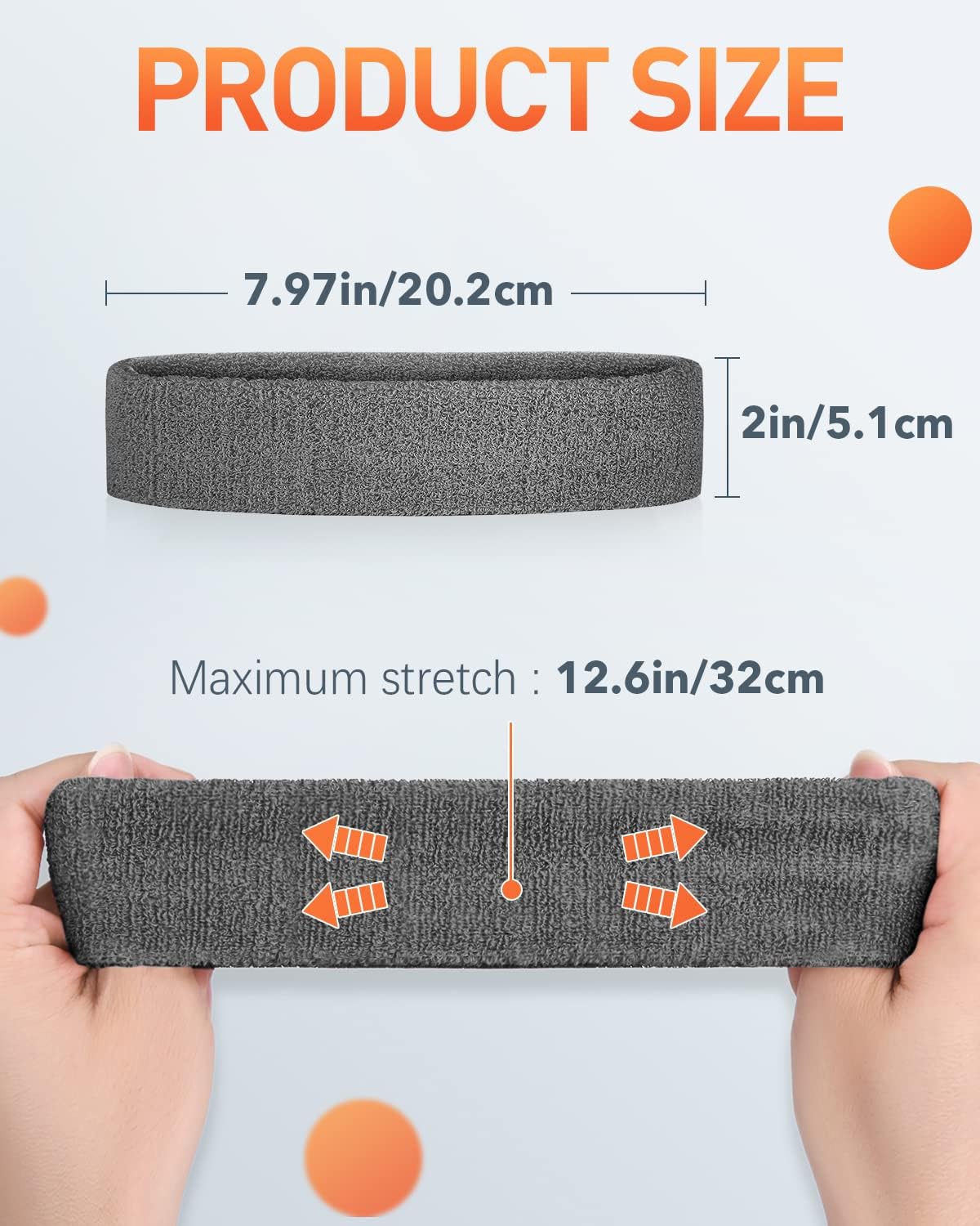 Sweatbands Sport Headbands for Men & Women,Terry Cloth Sweat Band for Tennis, Running, Basketball, Working Out, Exercise- Athletic Sweat Cotton Headband Outdoor