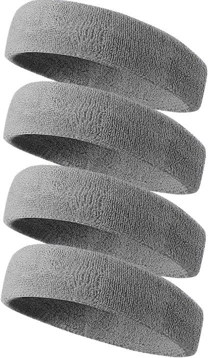 Sweatbands Sport Headbands for Men & Women,Terry Cloth Sweat Band for Tennis, Running, Basketball, Working Out, Exercise- Athletic Sweat Cotton Headband Outdoor