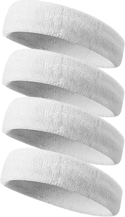 Sweatbands Sport Headbands for Men & Women,Terry Cloth Sweat Band for Tennis, Running, Basketball, Working Out, Exercise- Athletic Sweat Cotton Headband Outdoor