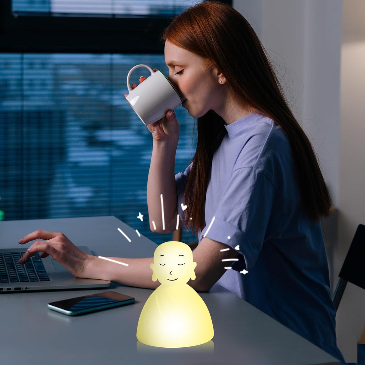 Breathing lamp Guided,3 Color 478s,Visual Meditation Light for Stress Relief