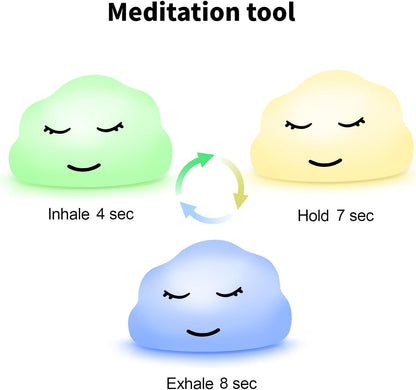 Breathing lamp Guided,3 Color 478s,Visual Meditation Light for Stress Relief