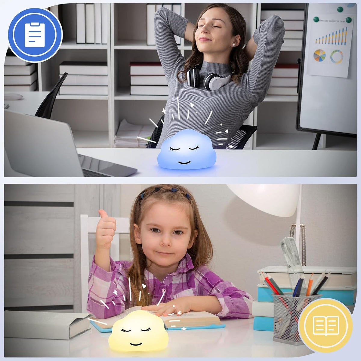 Breathing lamp Guided,3 Color 478s,Visual Meditation Light for Stress Relief