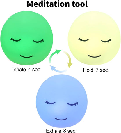 Breathing lamp Guided,3 Color 478s,Visual Meditation Light for Stress Relief