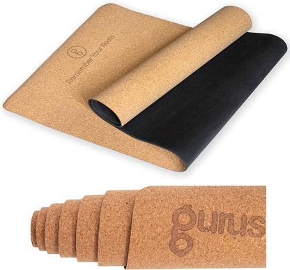 Sweat Proof Durable Cork Yoga Mat Thick Non Slip Exercise Mat for Home Workout