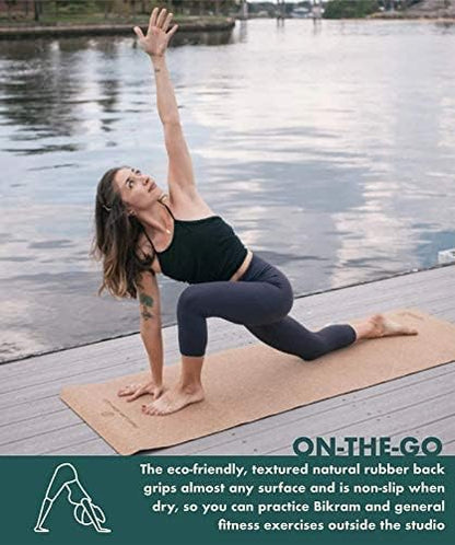 Sweat Proof Durable Cork Yoga Mat Thick Non Slip Exercise Mat for Home Workout
