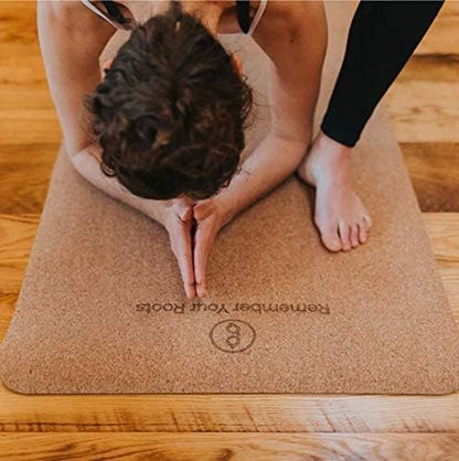 Sweat Proof Durable Cork Yoga Mat Thick Non Slip Exercise Mat for Home Workout