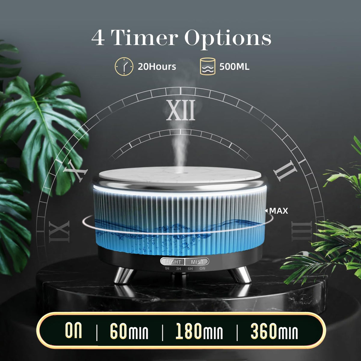 20-Hour Long-Lasting Aromatherapy, 500ML Essential Oil Diffuser