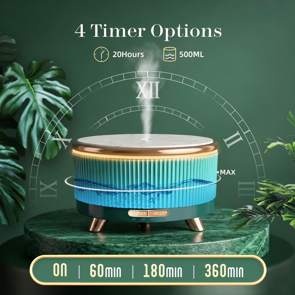 20-Hour Long-Lasting Aromatherapy, 500ML Essential Oil Diffuser