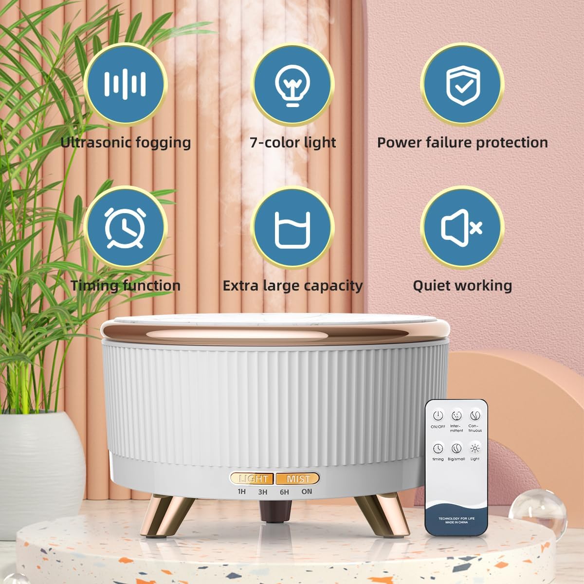 20-Hour Long-Lasting Aromatherapy, 500ML Essential Oil Diffuser