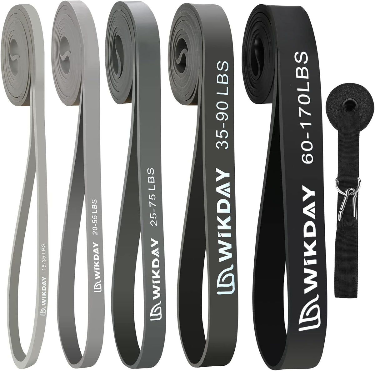 Resistance Bands, Pull Up Bands, Workout Bands for Exercise, Thick Heavy Resistance Band Set with Door Anchor, Elastic Bands for Body Stretching, Training at Home/Gym for Men & Women