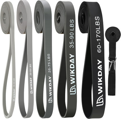 Resistance Bands, Pull Up Bands, Workout Bands for Exercise, Thick Heavy Resistance Band Set with Door Anchor, Elastic Bands for Body Stretching, Training at Home/Gym for Men & Women