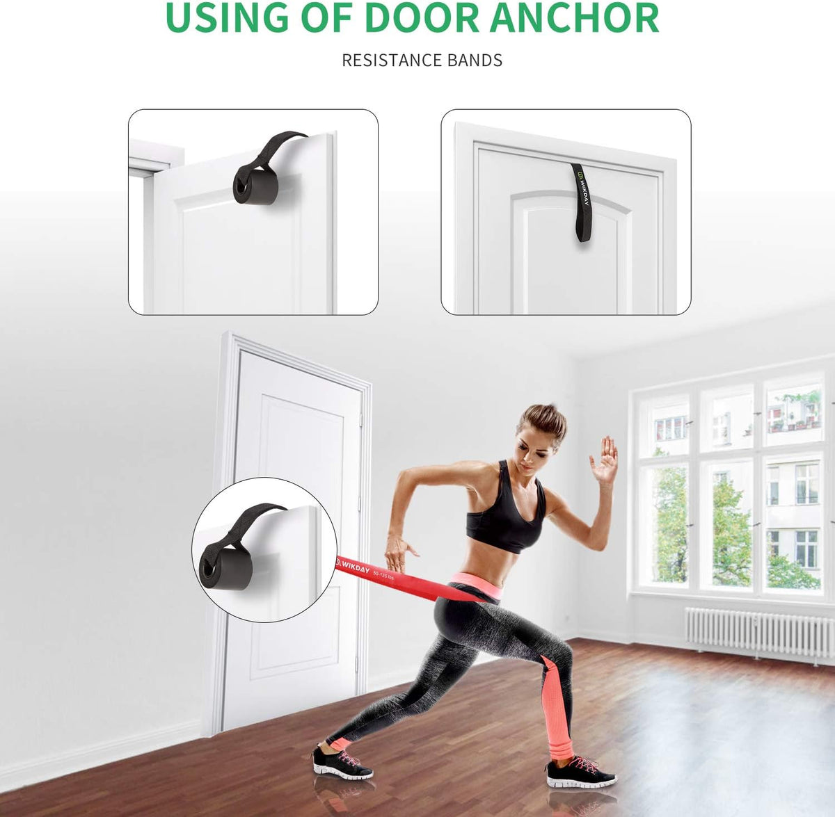 Resistance Bands, Pull Up Bands, Workout Bands for Exercise, Thick Heavy Resistance Band Set with Door Anchor, Elastic Bands for Body Stretching, Training at Home/Gym for Men & Women