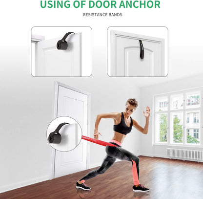 Resistance Bands, Pull Up Bands, Workout Bands for Exercise, Thick Heavy Resistance Band Set with Door Anchor, Elastic Bands for Body Stretching, Training at Home/Gym for Men & Women