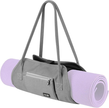 Exercise Yoga Mat Carrying Shoulder Strap Bag with Internal and Outside Storge Pocket (Yoga Mat is NOT Included)