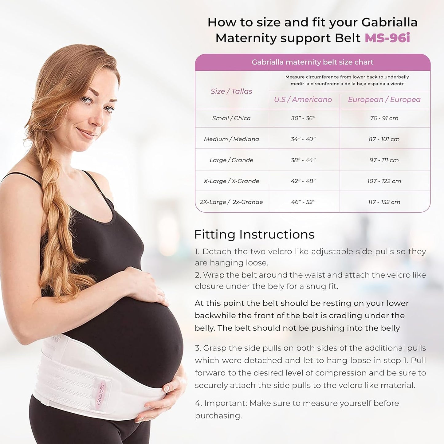 Cotton Lined Pregnancy Belly Band for Pregnant Women, Soft & Breathable, Pregnancy Must Haves Belly Support Band for Abdominal, Pelvic, Waist, Back Pain - Adjustable Maternity Support Belt
