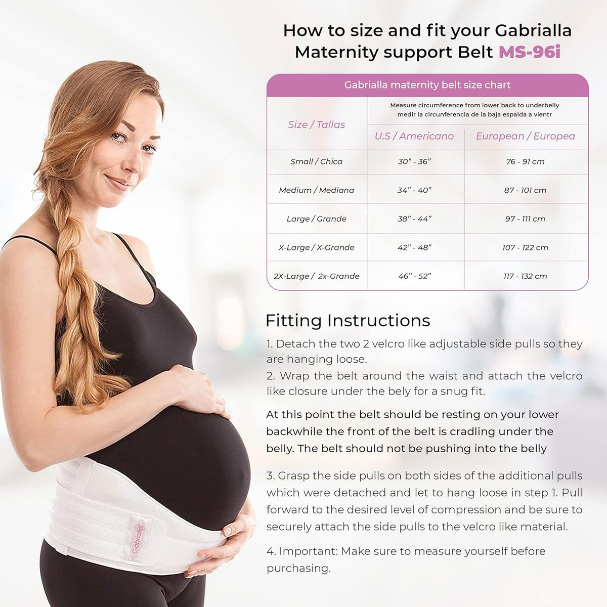 Cotton Lined Pregnancy Belly Band for Pregnant Women, Soft & Breathable, Pregnancy Must Haves Belly Support Band for Abdominal, Pelvic, Waist, Back Pain - Adjustable Maternity Support Belt
