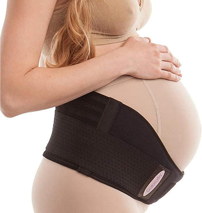 Cotton Lined Pregnancy Belly Band for Pregnant Women, Soft & Breathable, Pregnancy Must Haves Belly Support Band for Abdominal, Pelvic, Waist, Back Pain - Adjustable Maternity Support Belt