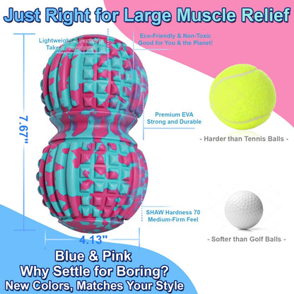 Deep Tissue Massage Ball for Exercise & Recovery - SGS Certification - Targets Back, Shoulder, Legs&Feet - Relieves Muscle Knots, Joint Pain&Tightness, Pressure Point Therapy- Myofascial Release Ball