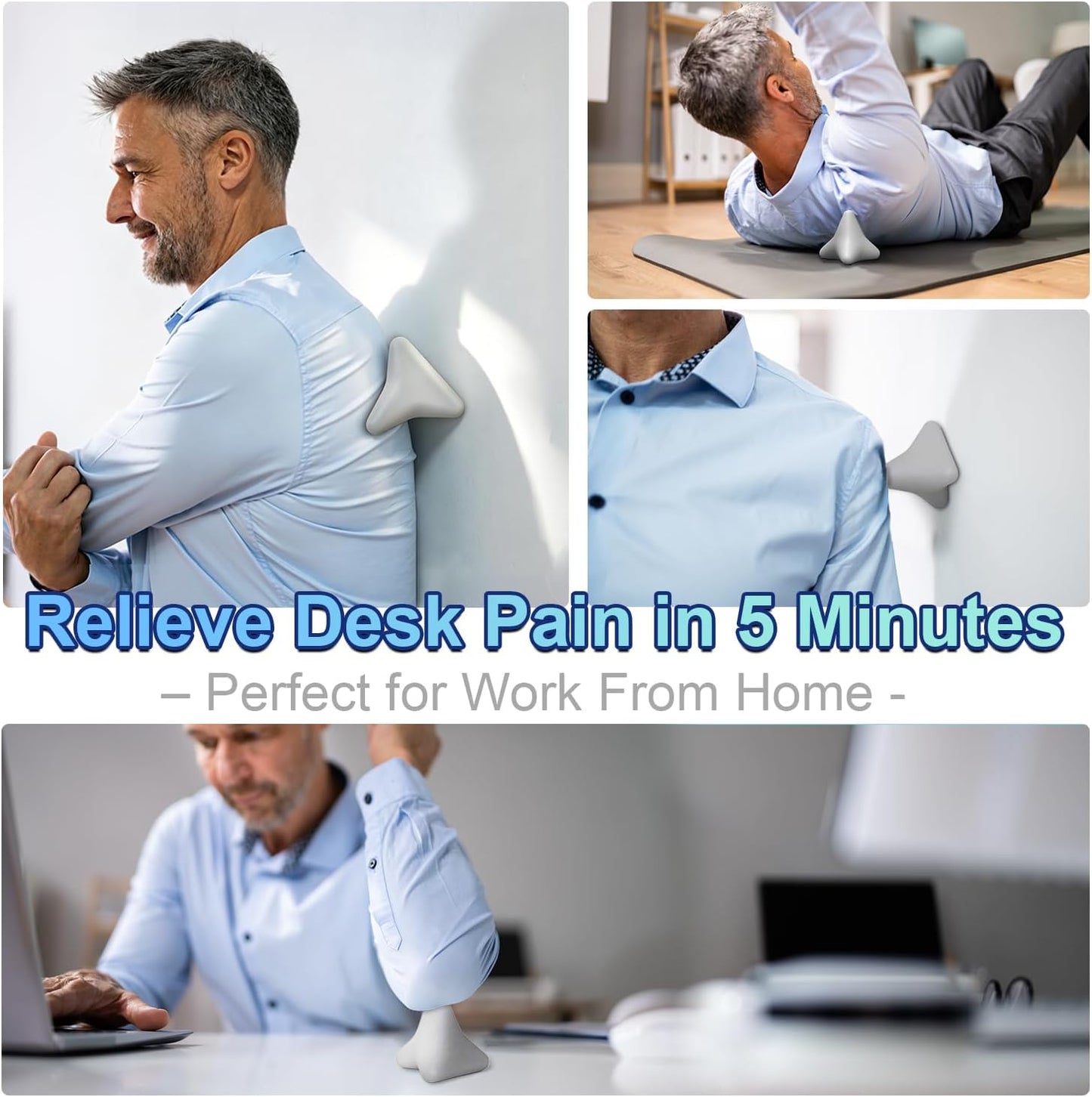 Deep Tissue Massage Ball for Exercise & Recovery - SGS Certification - Targets Back, Shoulder, Legs&Feet - Relieves Muscle Knots, Joint Pain&Tightness, Pressure Point Therapy- Myofascial Release Ball
