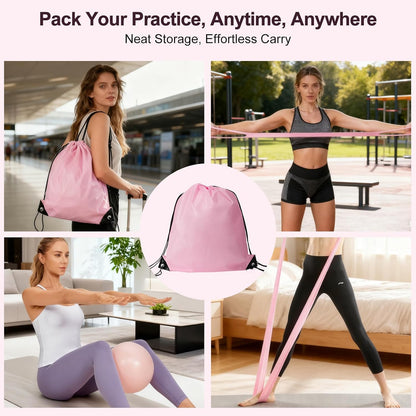 Pilates Kit, Home Pilates Workout Kit for Women, Pilates Equipment with Pilates Ring and Ball, Yoga Block & 5 Resistance Bands, Ankle Weights, Sliders & Grip Socks, Workout Guide Included