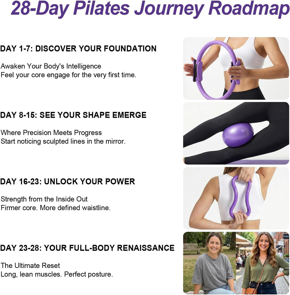 Home Pilates Ring and Ball Set for Women with 5 Resistance Bands 13 inch Magic Circle Workout Starter Kit for Beginners Full Body Toning 15 Min Daily Routine