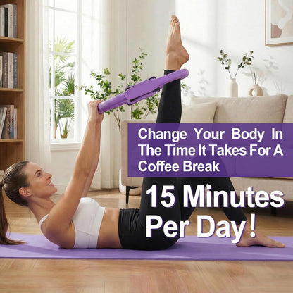 Home Pilates Ring and Ball Set for Women with 5 Resistance Bands 13 inch Magic Circle Workout Starter Kit for Beginners Full Body Toning 15 Min Daily Routine