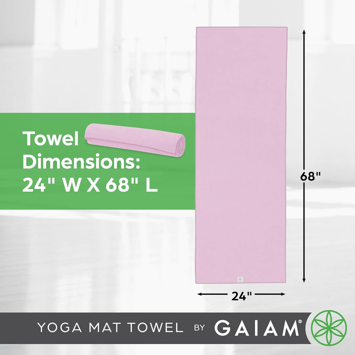 Yoga Mat Towel Microfiber Mat-Sized Yoga Towel for Hot Yoga