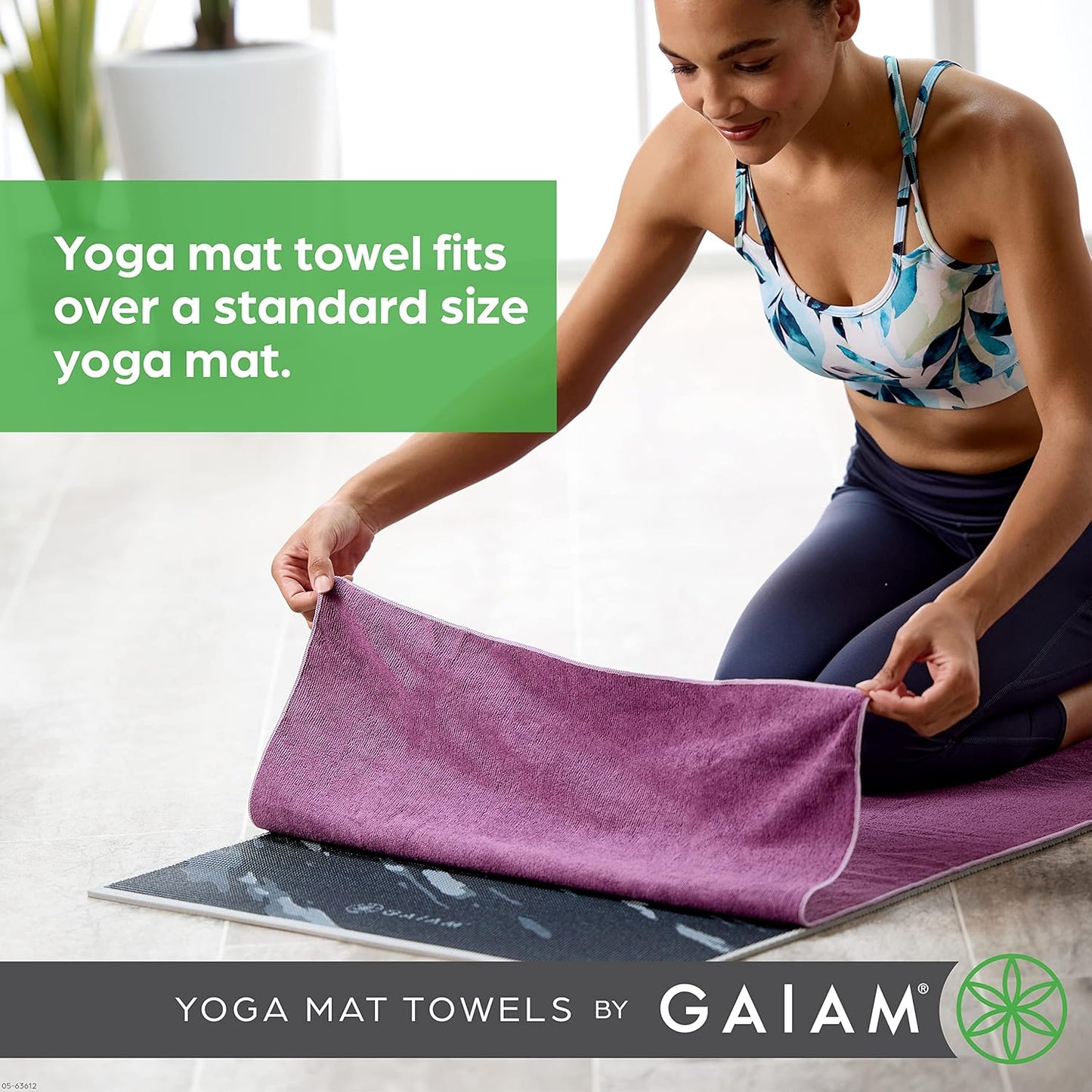 Yoga Mat Towel Microfiber Mat-Sized Yoga Towel for Hot Yoga