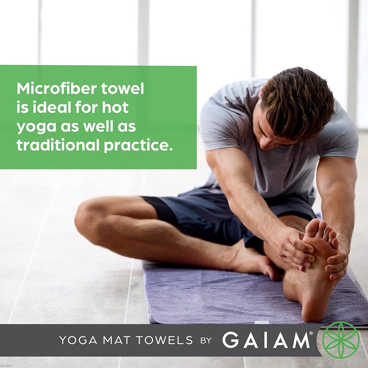 Yoga Mat Towel Microfiber Mat-Sized Yoga Towel for Hot Yoga