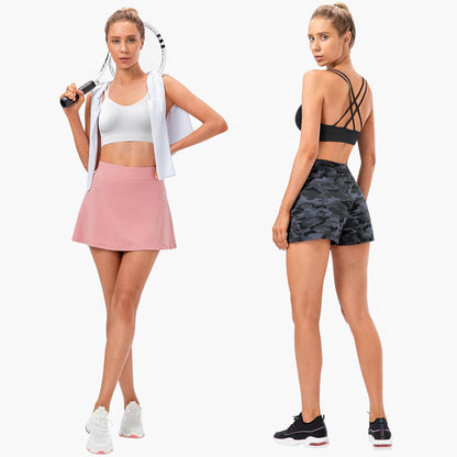 Strappy Cross Back Women Sports Bra Pack for Medium Support Workout | Removable Padded Cups, Spaghetti Strap, Comfort Seamless Wirefree, Soft Breathable Fabric, for Gym/Yoga/Pilates/Walking/Daily