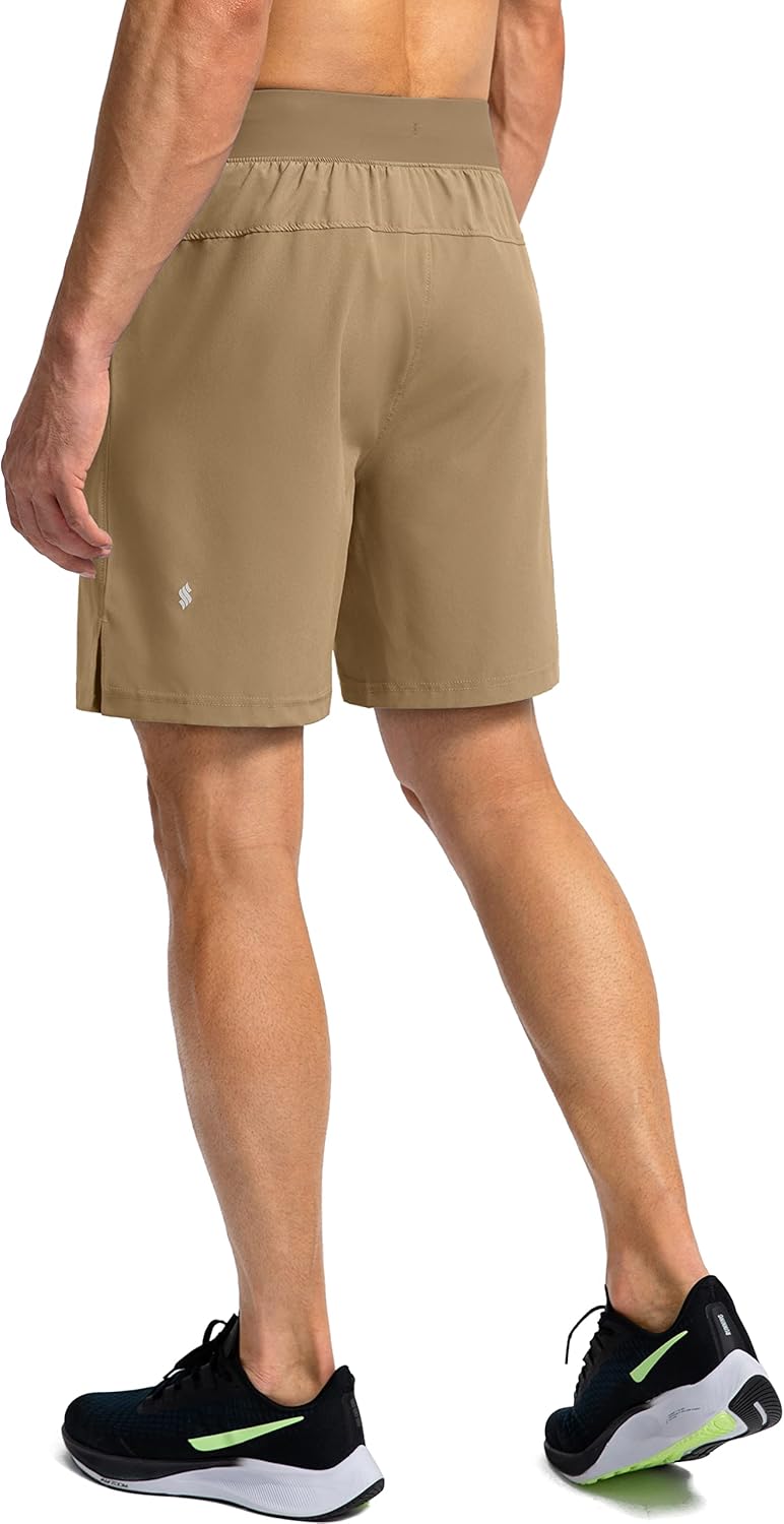 Soothfeel Men's Running Shorts with Zipper Pockets 9"/ 7"/ 5" Quick Dry Eight Basketball Gym Workout Athletic Shorts