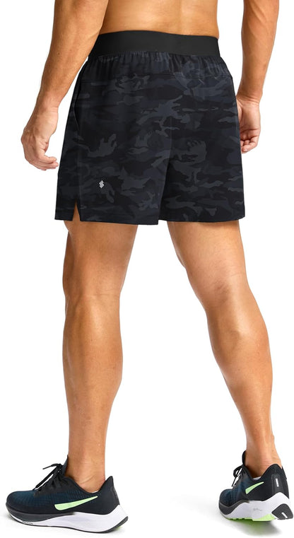 Soothfeel Men's Running Shorts with Zipper Pockets 9"/ 7"/ 5" Quick Dry Eight Basketball Gym Workout Athletic Shorts