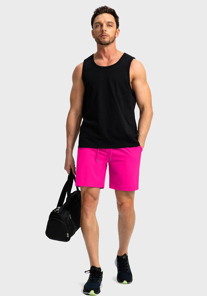 Soothfeel Men's Running Shorts with Zipper Pockets 9"/ 7"/ 5" Quick Dry Eight Basketball Gym Workout Athletic Shorts