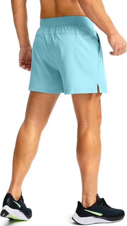Soothfeel Men's Running Shorts with Zipper Pockets 9"/ 7"/ 5" Quick Dry Eight Basketball Gym Workout Athletic Shorts