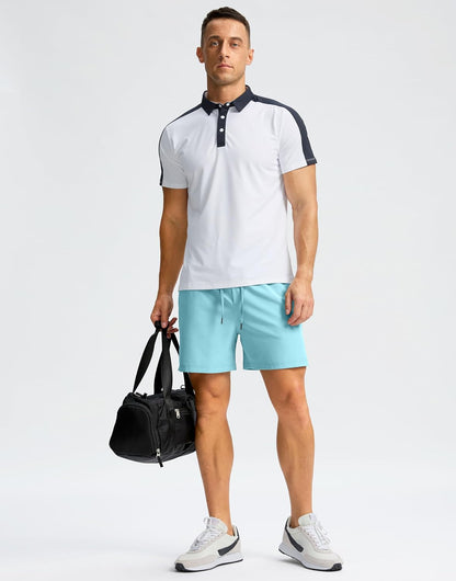 Soothfeel Men's Running Shorts with Zipper Pockets 9"/ 7"/ 5" Quick Dry Eight Basketball Gym Workout Athletic Shorts