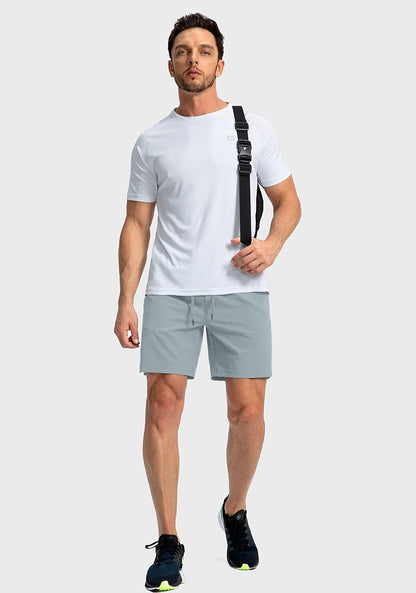 Soothfeel Men's Running Shorts with Zipper Pockets 9"/ 7"/ 5" Quick Dry Eight Basketball Gym Workout Athletic Shorts